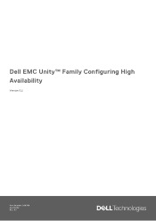 Dell Unity XT 480 EMC Unity™ Family Configuring High Availability