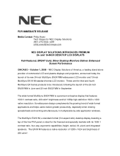 NEC EA191M-BK MultiSync EA191M-BK : press release