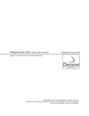 Sony PEG-NX73V Decuma Latin v3.0 Operating Instructions