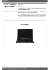 Toshiba Satellite P500 PSPE8A-01R002 Detailed Specs for Satellite P500 PSPE8A-01R002 AU/NZ; English