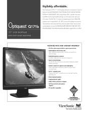 ViewSonic Q171B Q171b PDF Spec Sheet