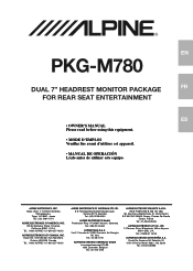 Alpine PKG-M780 Owner's Manual