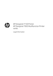 HP DesignJet T800 Legal information