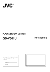 JVC GD-V501U Installation Guide