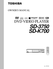Toshiba SD 700 Owners Manual