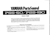 Yamaha PSS-190 Owner's Manual (image)