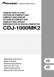 Pioneer CDJ-1000MKII Operating Instructions