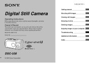 Sony DSC-U30 Operating Instructions