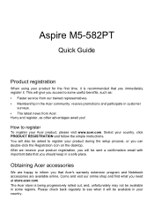 Acer Aspire M5-582PT Quick Guide