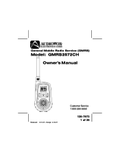 Audiovox GMRS2572CH Owners Manual