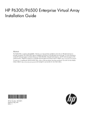 HP P6000 HP P6300/P6500 Enterprise Virtual Array Installation Guide (5697-8091, June 2011)