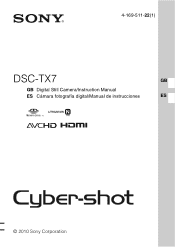 Sony DSC-TX7 Instruction Manual