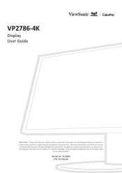 ViewSonic VP2786-4K - 27 ColorPro 4K UHD IPS Monitor with ColorPro Wheel True 10-Bit Color 90W USB C User Guide