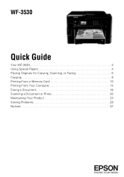 Epson WorkForce WF-3530 Quick Guide