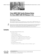 HP Cisco MDS 9020 Cisco MDS 9000 Family Release Notes for Cisco MDS SAN-OS Release 3.1(3) (OL-12208-05, May 2007)