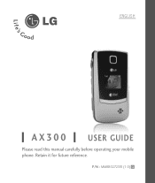 LG AX300 Pink Owner's Manual