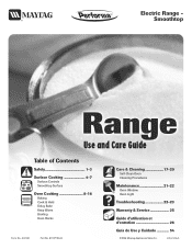 Maytag MER5752BA Use and Care Manual