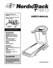 NordicTrack T16.0 Instruction Manual