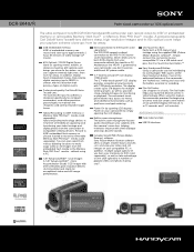 Sony DCR-SX40/R Marketing Specifications (Red Model)