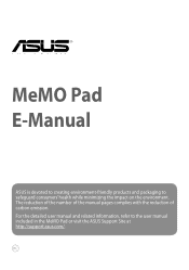Asus ASUS MeMO Pad User Manual