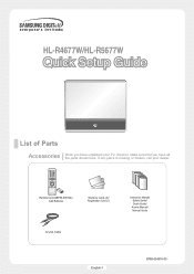 Samsung HLR4677W Quick Guide (ENGLISH)