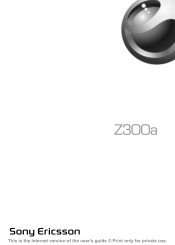 Sony Ericsson Z300a User Guide