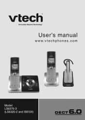 Vtech Two Handset Cordless Answering System including a Cordless DECT 6.0 Headset User Manual (LS6375-3 User Manual)