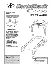 NordicTrack C2250 Treadmill English Manual