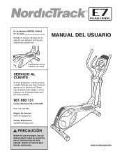 NordicTrack E7 Rear Drive Elliptical Spanish Manual