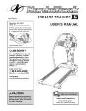 NordicTrack X5 Incline Trainer English Manual