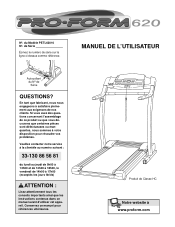 ProForm 620 Treadmill French Manual