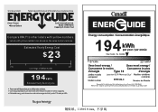 RCA RFRF452-C Energy Label