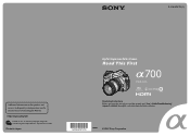 Sony DSLR-A700K Read This First