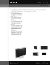 Sony FWD-32LX1R Brochure