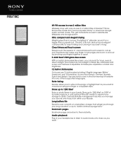 Sony PRS-T1 Marketing Specifications (PRS-T1RC)