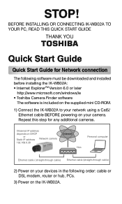 Toshiba IK-WB02A Quick Start Guide
