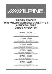 Alpine SWR-1042D Owners Manual