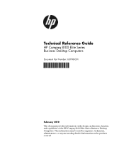 Compaq 8100 Technical Reference Guide: HP Compaq 8100 Elite Series Business Desktop Computers