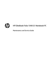 HP EliteBook Folio 1000 HP EliteBook Folio 1040 G1 Notebook PC Maintenance and Service Guide