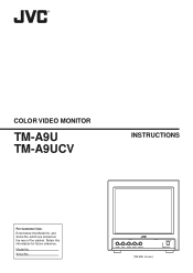 JVC TM-A9U TM-A9U/TM-A9UCV  monitor instruction manual (155KB)