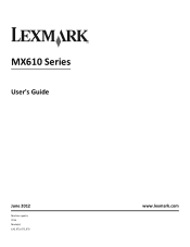 Lexmark MX611 User's Guide