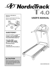 NordicTrack T 4.0 Treadmill English Manual