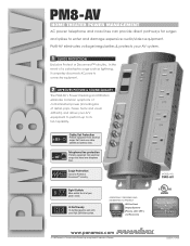 Panamax PM8-AV Datasheet