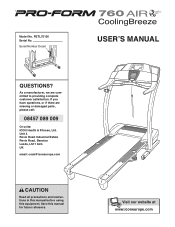 ProForm 760 Air Treadmill Uk Manual
