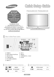 Samsung PN42A400C2D Quick Guide (easy Manual) (ver.1.0) (English, French)