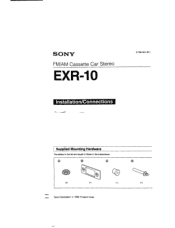 Sony EXR-10 Users Guide