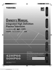Toshiba 42HP16 Owners Manual