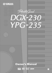 Yamaha DGX-230 Owner's Manual