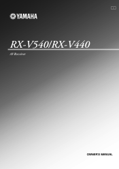 Yamaha RX-V440 MCXSP10 Manual