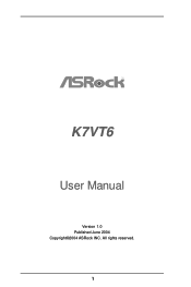 ASRock K7VT6 User Manual